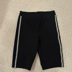 Zara bike shorts with rhinestone